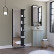 TUHOME Goshen 2 Piece Bathroom Set Black Engineered Wood