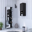 TUHOME Nashua 2 Piece Bathroom Set BlackEngineered Wood