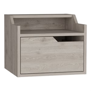 Tuhome Furniture Busan 1-Drawer Engineered Wood Nightstand in Gray