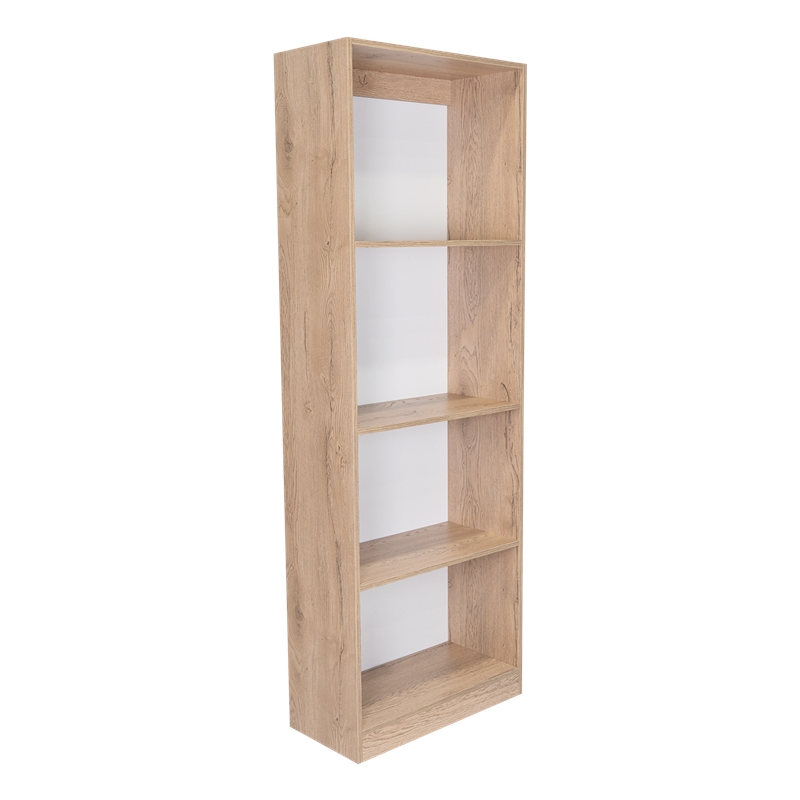 TUHOME Durant 3 Piece Living Room Set with 3 Bookcases Matt Gray  White