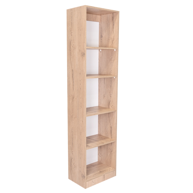 TUHOME Durant 3 Piece Living Room Set with 3 Bookcases Matt Gray  White