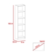 TUHOME Durant 3 Piece Living Room Set with 3 Bookcases Matt Gray  White