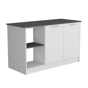 Tuhome Furniture Juniper Engineered Wood Kitchen Island in Multi-Color