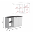 Tuhome Furniture Juniper Engineered Wood Kitchen Island in Multi-Color