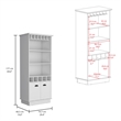TUHOME Dundee Bar Cabinet  White Manufactured Wood