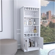 TUHOME Dundee Bar Cabinet  White Manufactured Wood