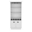 TUHOME Dundee Bar Cabinet  White Manufactured Wood