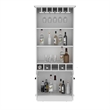 TUHOME Dundee Bar Cabinet  White Manufactured Wood