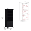 TUHOME Dundee Bar Cabinet  Black Engineered Wood