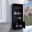 TUHOME Dundee Bar Cabinet  Black Engineered Wood