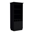 TUHOME Dundee Bar Cabinet  Black Engineered Wood