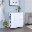 Tuhome Furniture GlasgoW Bar Cart White Engineered Wood