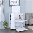 Tuhome Furniture GlasgoW Bar Cart White Engineered Wood