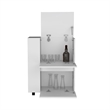 Tuhome Furniture GlasgoW Bar Cart White Engineered Wood