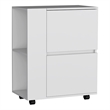 Tuhome Furniture GlasgoW Bar Cart White Engineered Wood