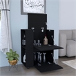 Tuhome Furniture GlasgoW Bar Cart Black Engineered Wood