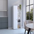 TUHOME Hoyt Multistorage Kitchen Pantry White Manufactured Wood