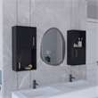 Tuhome Furniture Oba Medicine Cabinet Black Engineered Wood