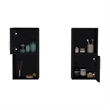 Tuhome Furniture Oba Medicine Cabinet Black Engineered Wood