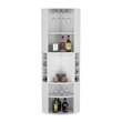 TUHOME Oban Corner Bar Cabinet  White Manufactured Wood