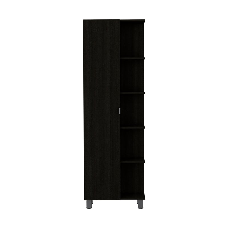 Tuhome Furniture Barre Engineered Wood 2 Piece Bathroom Set in Black