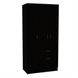 Tuhome Furniture Holland Engineered Wood 3 Piece Bedroom Set in Black/White