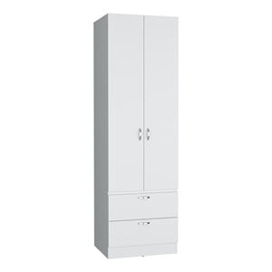 Tuhome Furniture Vicco Engineered Wood Bedroom Armoire in White