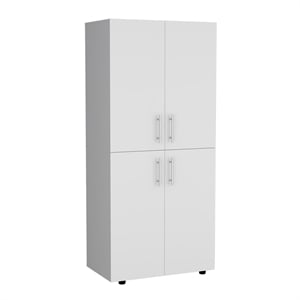 Tuhome Furniture Hazel Engineered Wood Bedroom Armoire in White