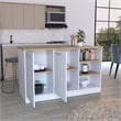 Ginger Kitchen Island Engineered Wood Multi-Color