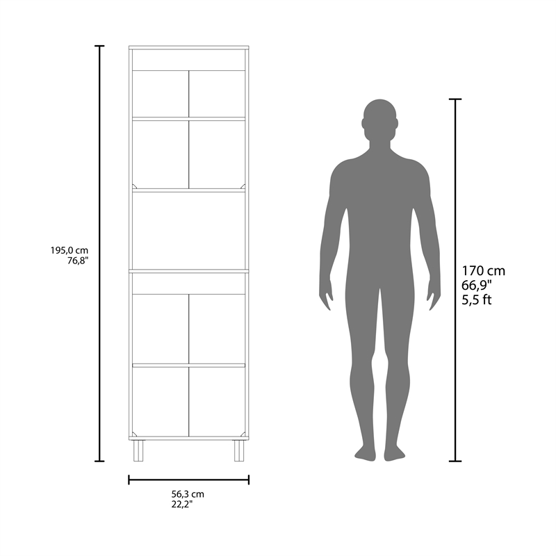 Linden Kitchen Pantry Engineered Wood White