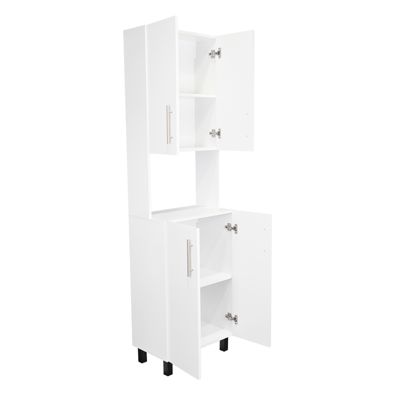 Linden Kitchen Pantry Engineered Wood White
