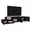 Athol 69 Wide Tv Stand Engineered Wood Black