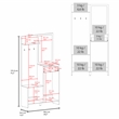 Parker 75 Tall Hall Tree Ligth Oak Engineered Wood Natural Oak