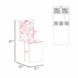 Kaplar 33 Wide folding Table White Engineered Wood White