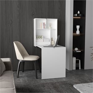 Kaplar 33 Wide folding Table White Engineered Wood White