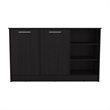 Ginger Kitchen Island  Engineered Wood Black