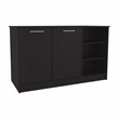 Ginger Kitchen Island  Engineered Wood Black