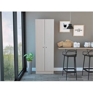 Multistorage Pantry Engineered Wood Pearl