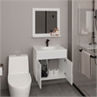 Blake Bathroom Cabinet with Mirror Cabinet Engineered Wood White