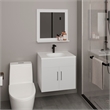 Blake Bathroom Cabinet with Mirror Cabinet Engineered Wood White