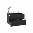 Bathroom Cabinet Opalo  Engineered Wood Black