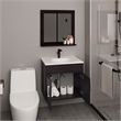 Tuhome Furniture Blake Bathroom Cabinet w/Mirror Cabinet Engineered Wood Black