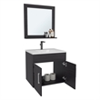 Tuhome Furniture Blake Bathroom Cabinet w/Mirror Cabinet Engineered Wood Black