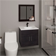 Tuhome Furniture Blake Bathroom Cabinet w/Mirror Cabinet Engineered Wood Black