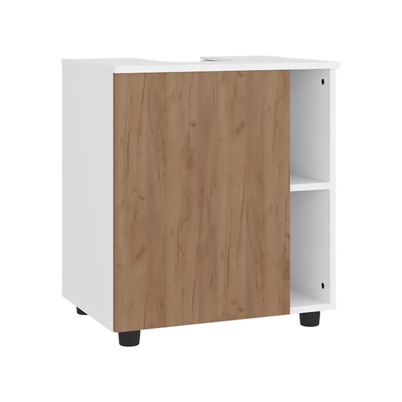 Pascuale Under Sink Cabinet Two Side Shelves Engineered Wood Multi-Color