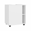 Pascuale Under Sink Cabinet Two Side Shelves Engineered Wood White