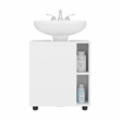 Pascuale Under Sink Cabinet Two Side Shelves Engineered Wood White