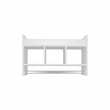 Bathroom Wall Shelf With Towel Bar Engineered Wood White