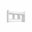 Bathroom Wall Shelf With Towel Bar Engineered Wood White