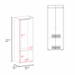 Home 2 Door Closet System Hanging Rod Engineered Wood White